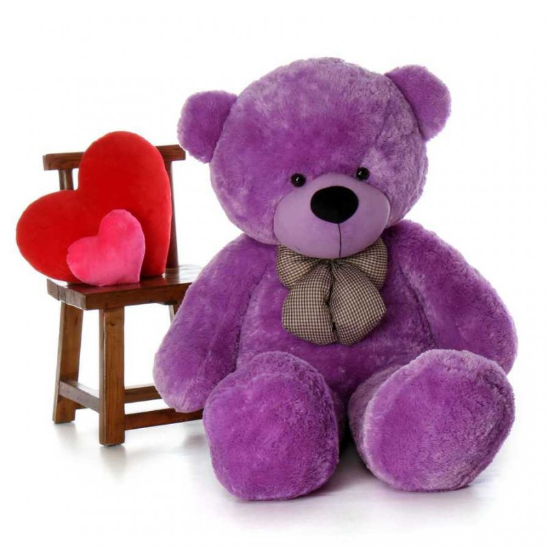 dark purple teddy bear