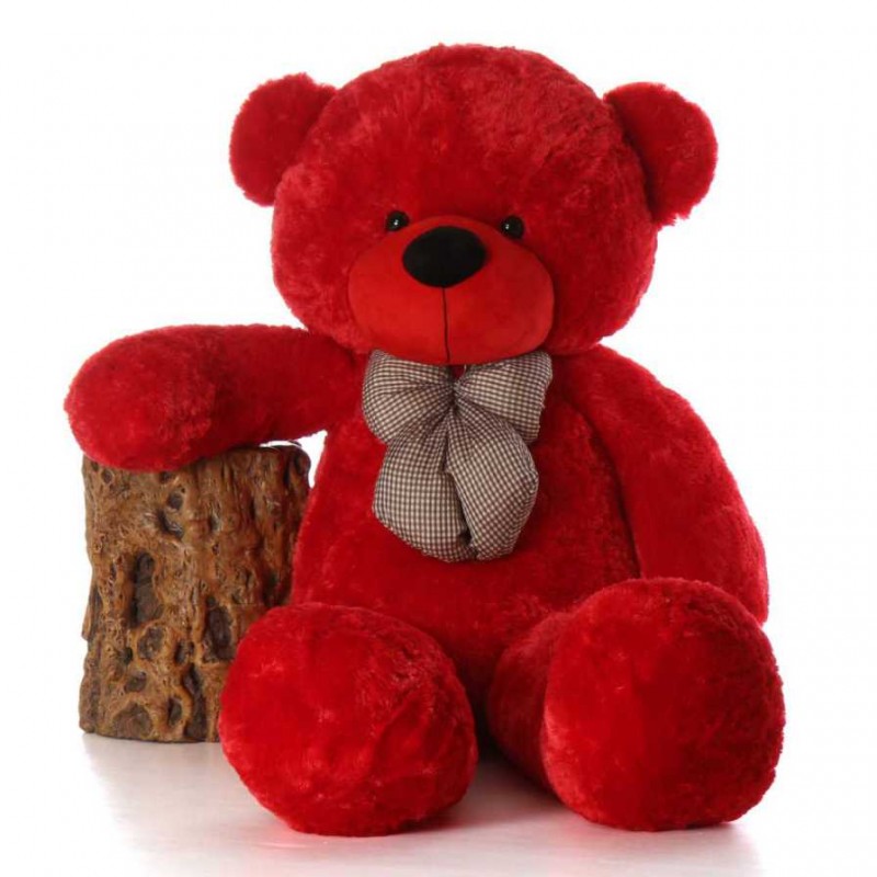 5 feet red teddy bear
