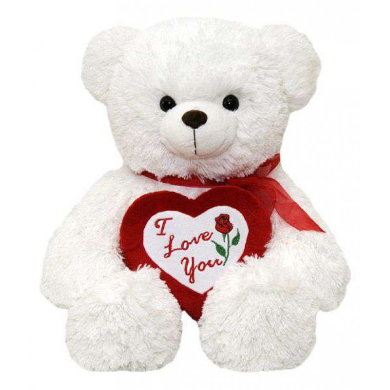 teddy bear white and red