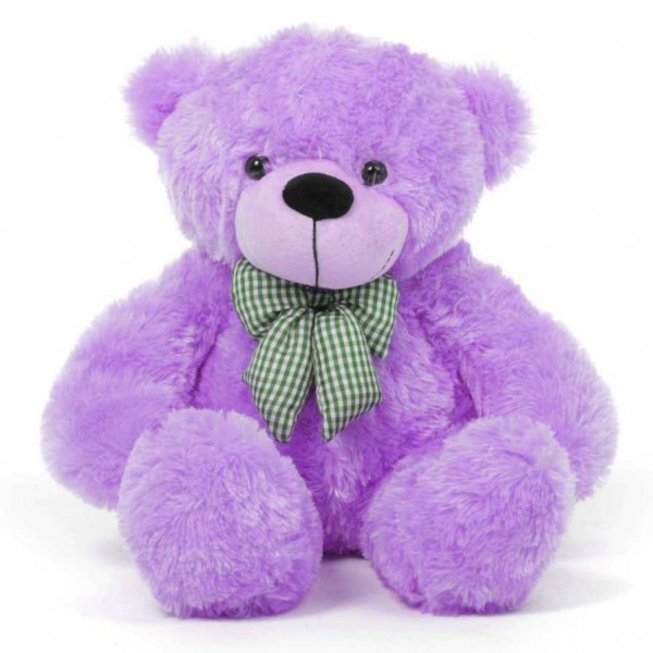 2 Feet Purple Teddy Bear with a Bow