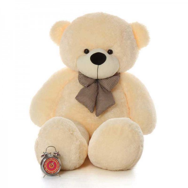 Buy 5 Feet Peach Teddy Bear with a Bow Online at Lowest Price in India ...