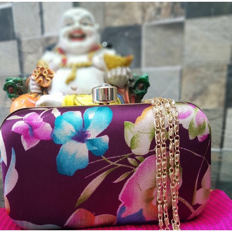 Buy Traditional Floral Clutch Purse, Bag With Zardozi Work, Rajasthani  Inspired, Shoulder Strap and Handle for Wedding, Evening Party and Ethnic  Online in India - Etsy