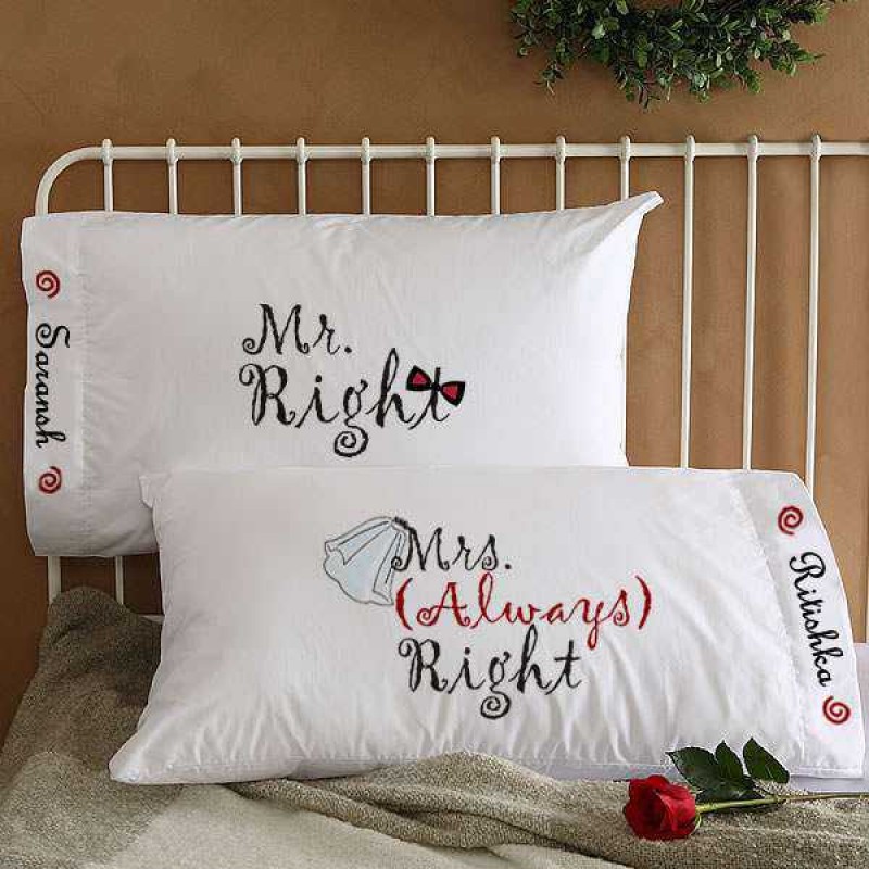 Personalized Mr & Mrs Always Right Pillow Cases from Top Anniversary