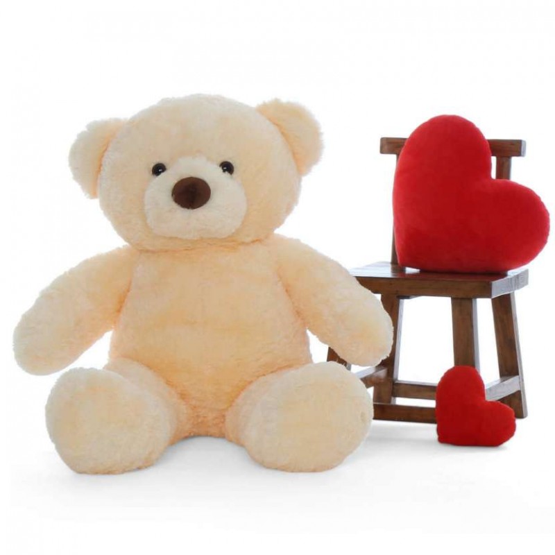 Buy 4 Feet Fat and Huge Peach Teddy Bear Online at Lowest Price in ...