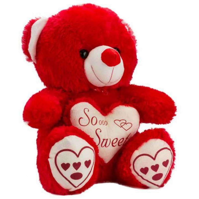 Buy Red Teddy Bear holding red So Sweet Heart Online at Lowest Price in ...