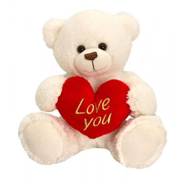 Buy Big 15 Inch White Teddy Bear holding Love You Heart Online at ...