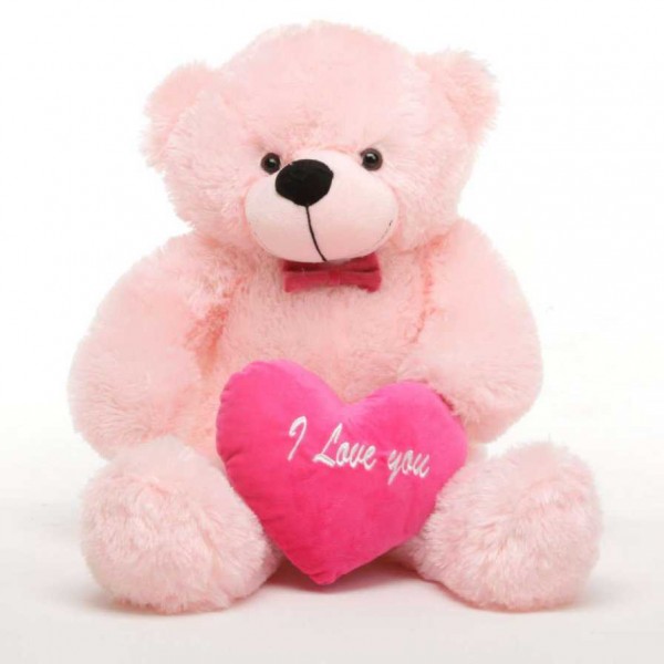 Buy 2 feet big pink teddy bear with pink I Love You Heart Online at ...