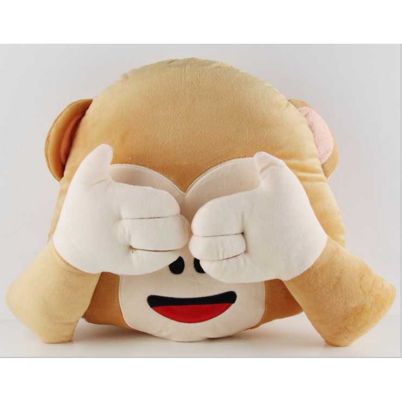 monkey emoji cushion