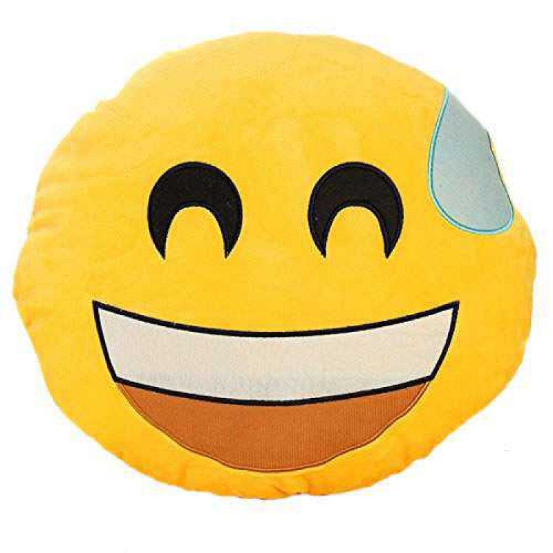 Emoji Face With Serious Face Plush Stuffed Pillow